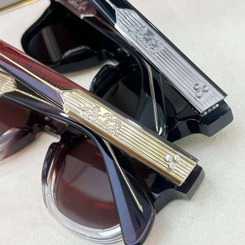 JULIEN Thick Acetate Sunglasses For Men Women Designer Square Vintage Fashion Eyeglasses Handmade Sun Glasses
