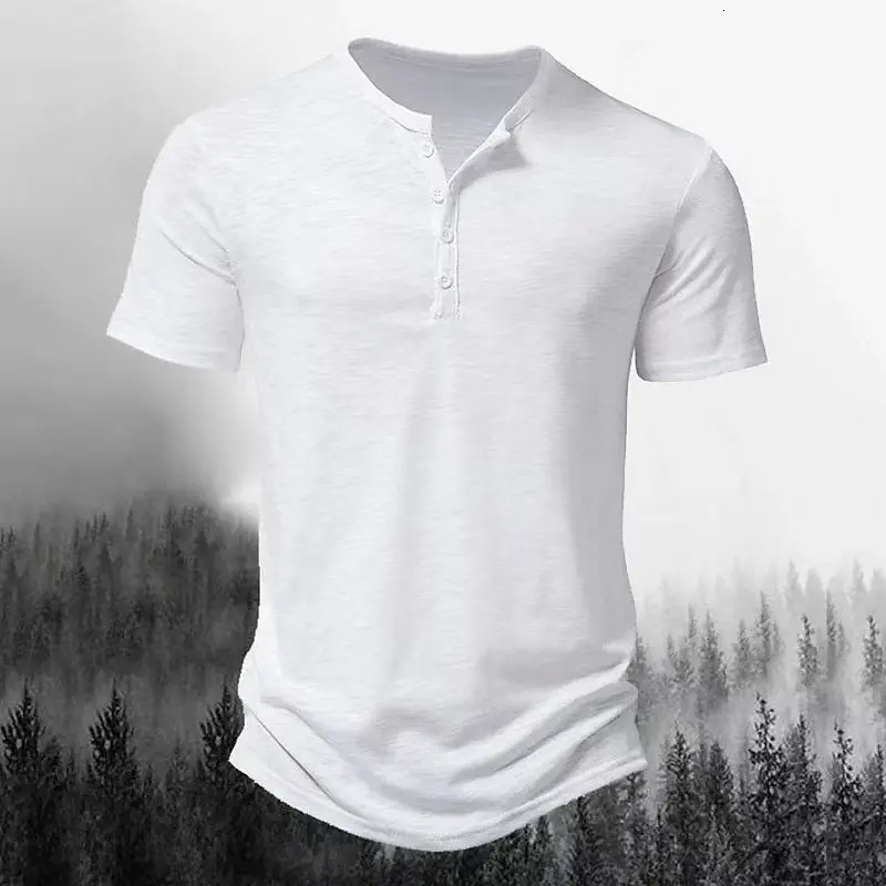 Europe and the United States summer short-sleeved mens leisure sports Henry collar T-shirt POLO shirt 250715