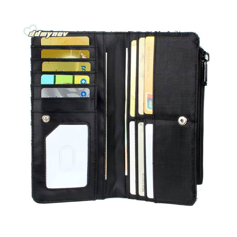 Cute Cartoon Print Long Wallet, Casual PU Leather Coin Purse, Womens Stylish Card Holder Organizer ddmynov