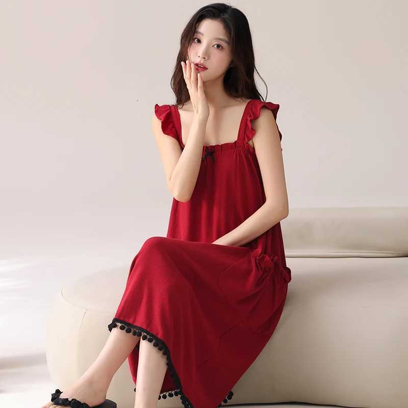 Pajamas Lovers Festive Red Color Fashion Men Short Sleeve Shorts Cardigan Pajamas Sets Summer Sling Nightgowns For Young Female W250717