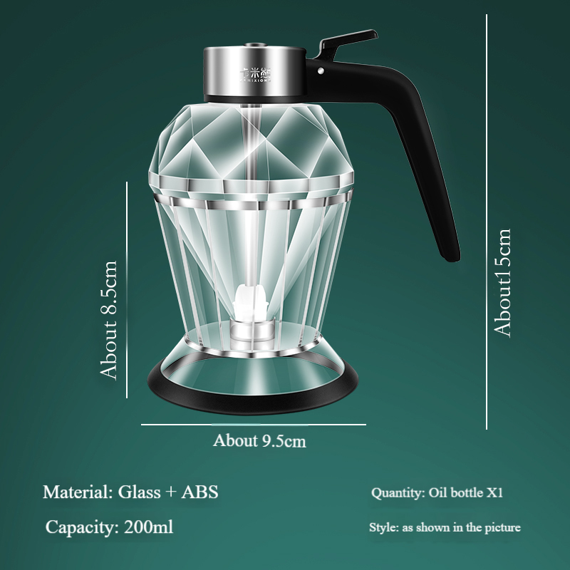 Diamond-shaped edible oil pot can, edible oil glass sealed can, food-grade extrusion press type storage tank