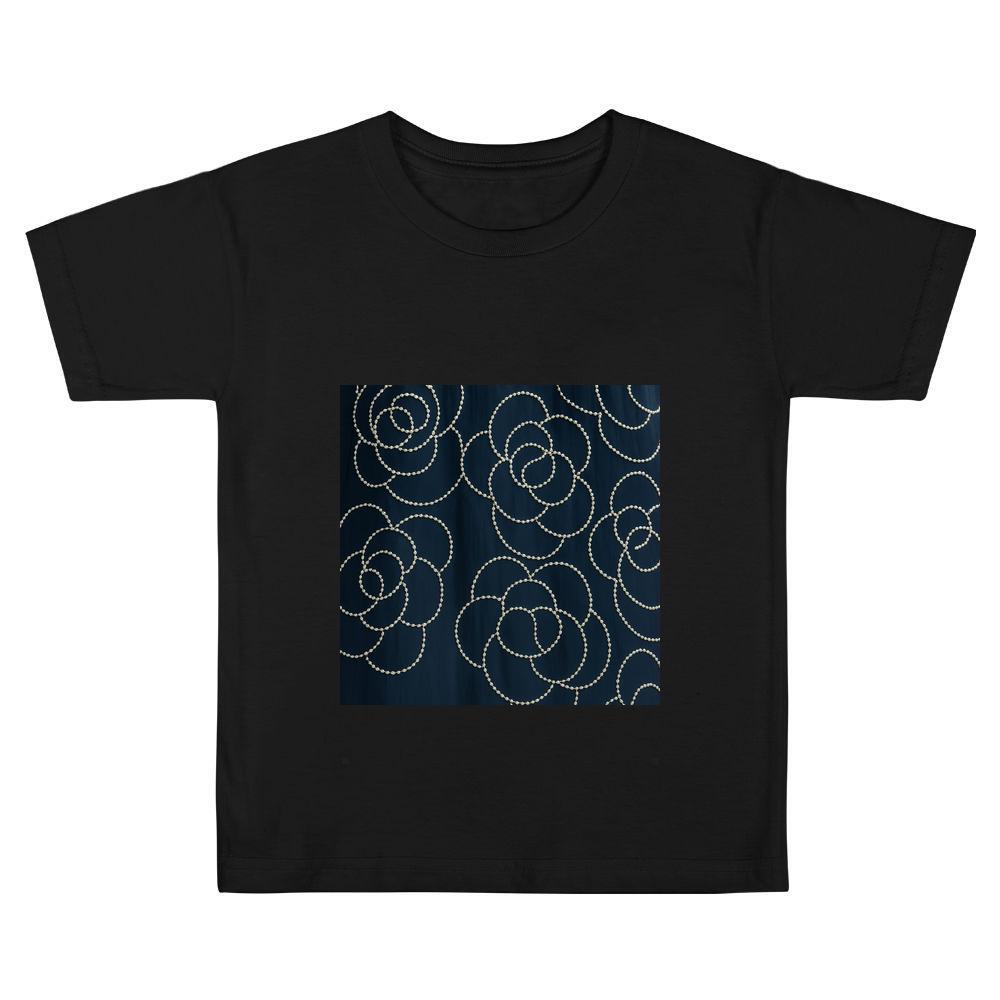 ddmywed Boy and girl Children's T-shirt T-shirt with pattern of white circles on a blue background