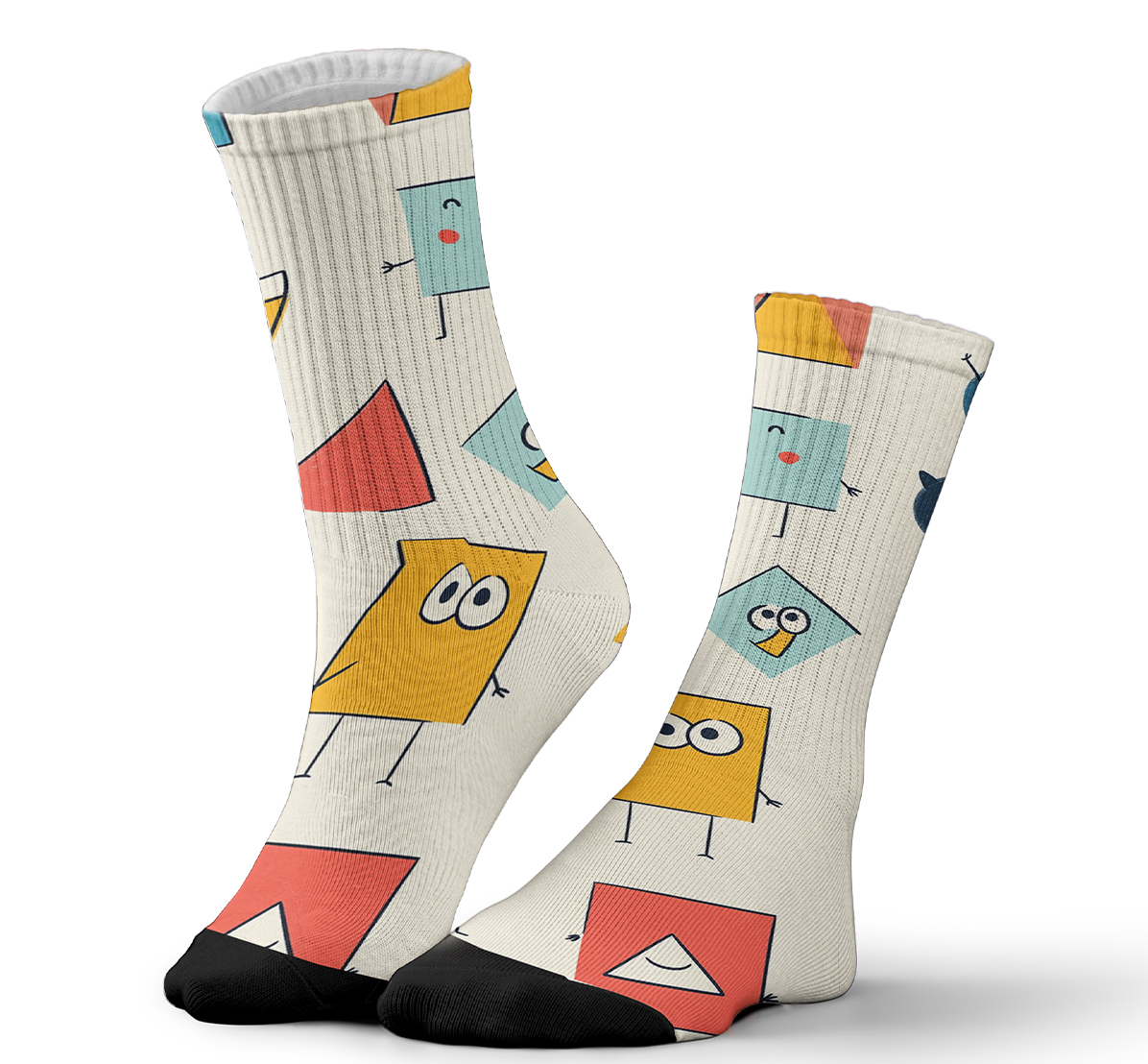 Cute Geometric Character fashion tube unisex Socks: Trendy Fun Vibes