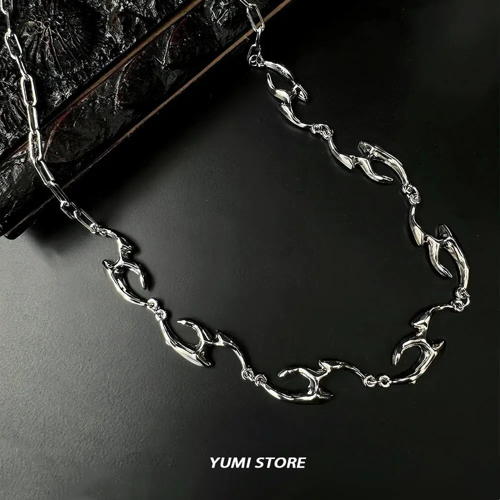 Trend Irregular Steel Necklace For Man Collar Chain Unisex Jewelry Street Hip Hop Accessories Wholesale 250715