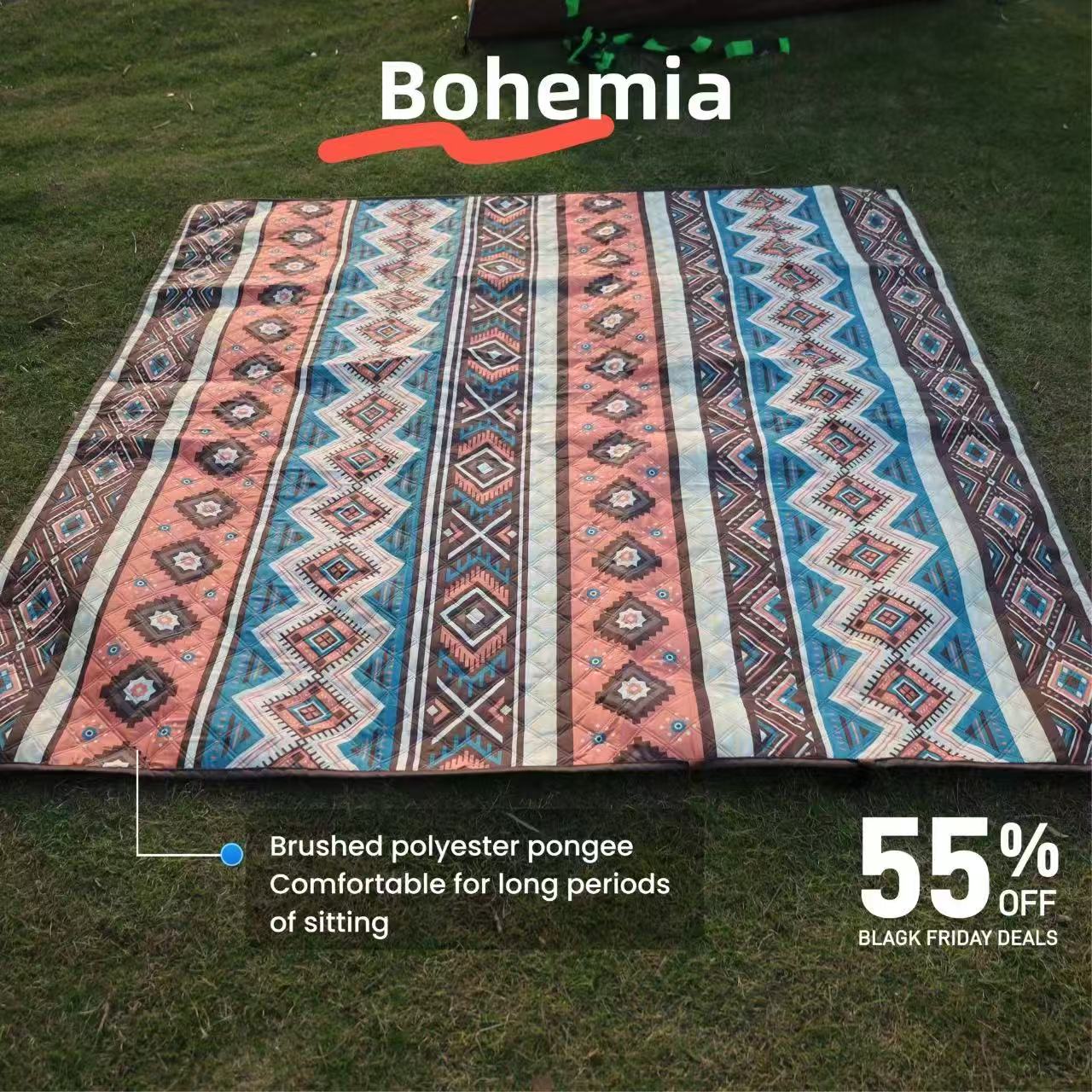 Outdoor moisture-proof mat, thickened picnic mat, camping outdoor waterproof lawn tent, portable floor mat, outdoor beach canvas