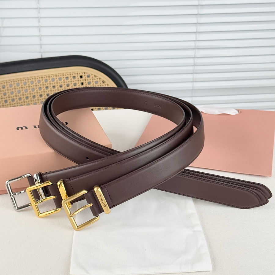 Unisex Reversible Belt Luxury Genuine Leather Belts Golden Rose Gold Silver Needle Buckle 3.4cm Width Copper Fastener Simple elegant Hollow Out Multi Optional