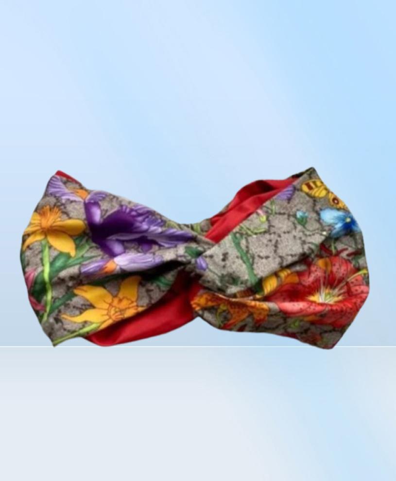 Designer 100 Silk Cross Headband Women Girl Elastic Hair bands luxury Retro Turban Headwraps Gifts 5926058