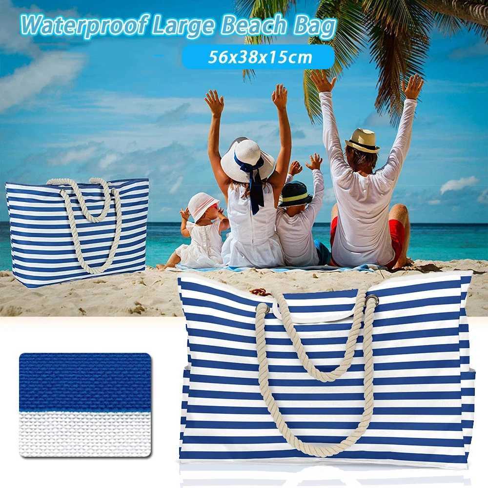 Extra Large Women Beach Tote Bag Waterproof Stroage Canvas Shoulder Bag Handbag Travel Gym Swim Beach Holiday Man Shopping Bag Z250717