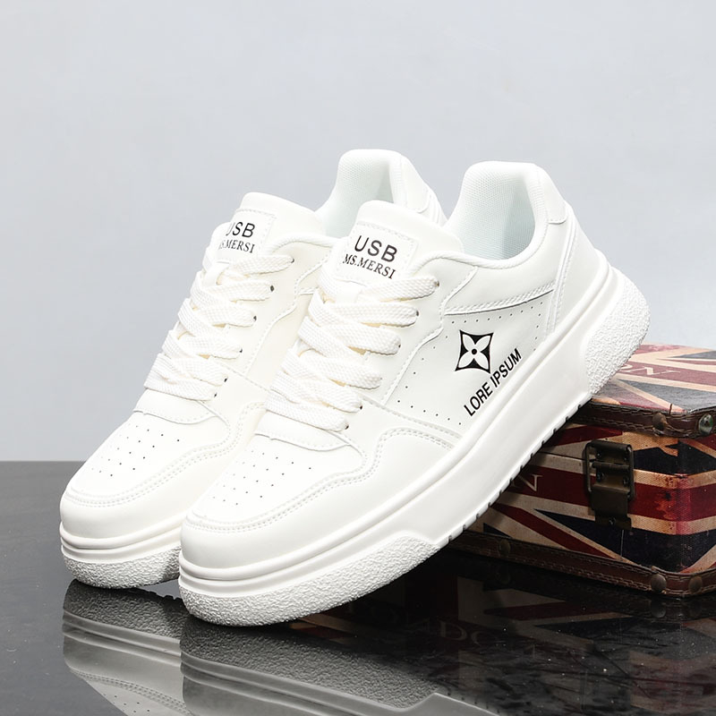 Designer Casual Shoes for men free shipping New fashionable versatile thick soled height increasing shoes yellow white