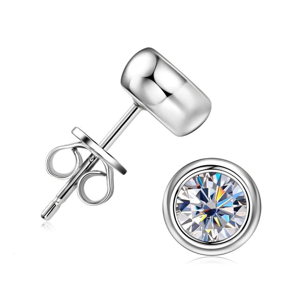 Tiktok Live Moissanite Bubble S Pure Sier Fashion Versatile Elegant Earrings 193