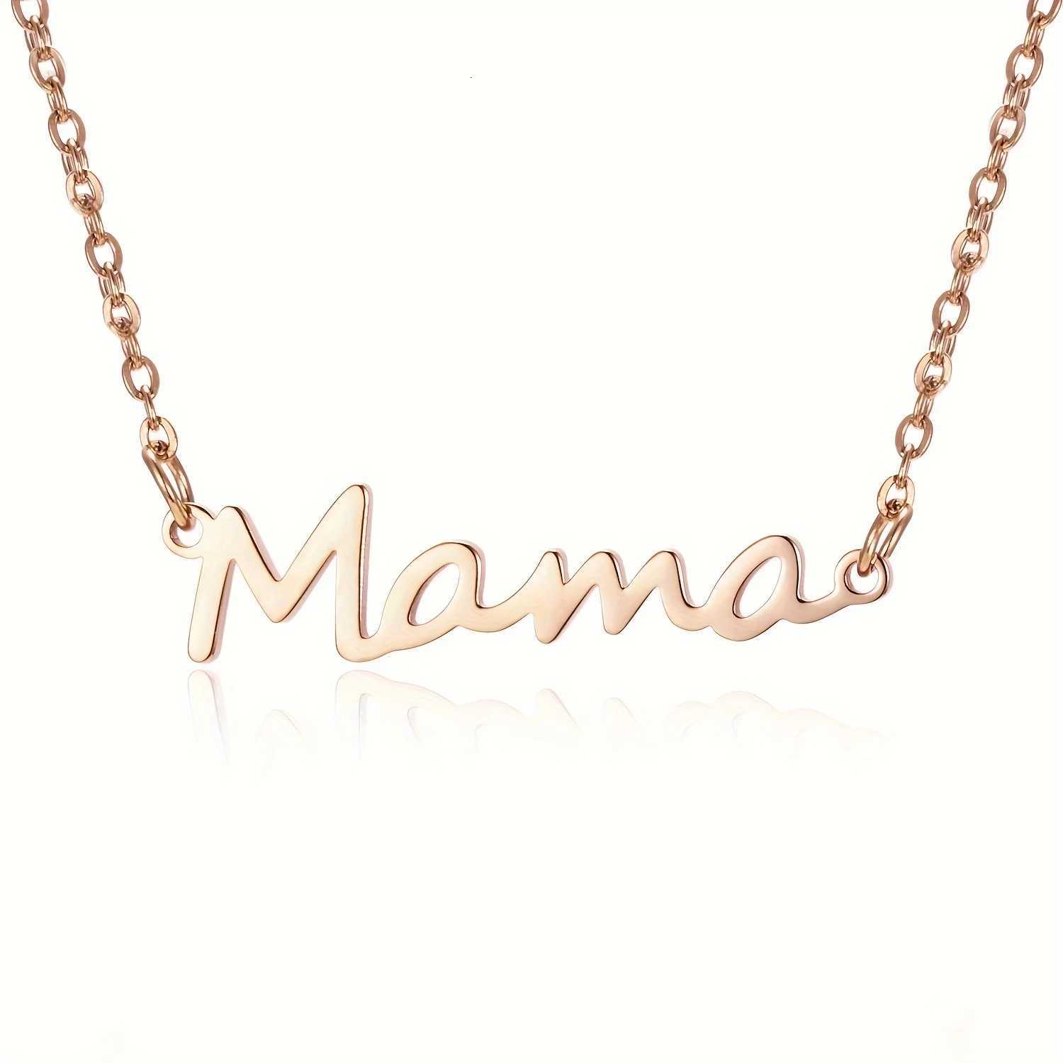 Fashionable Cute And Charming Personality Mothers Day Gift Mama Pendant Necklace Clavicle Chain For Mom XJ250717