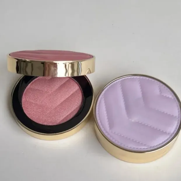 Wholesale Makeup Leather blush 6g with mirror natural High gloss blusher Powder Bold Blurring Blush Health Beauty Face Cheek Cosmetics High Quality
