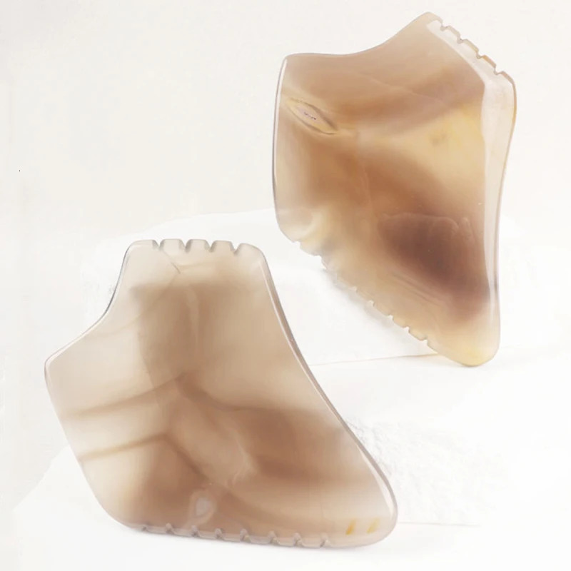 Natural agate guasha board Natural Carnelian Crystal Stone facial skin care tool guasha r Beauty Health Neck 250716