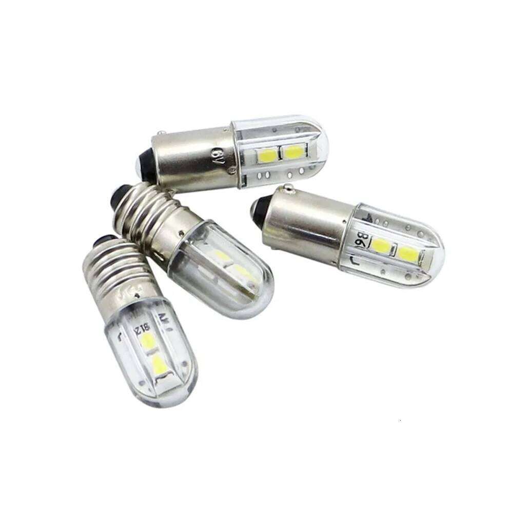 10PCS Car Auto BA9S T4W E10 6.3V 3030 Chip Led Interior Lamp Bulb H5W Parking DRL License Plate Light