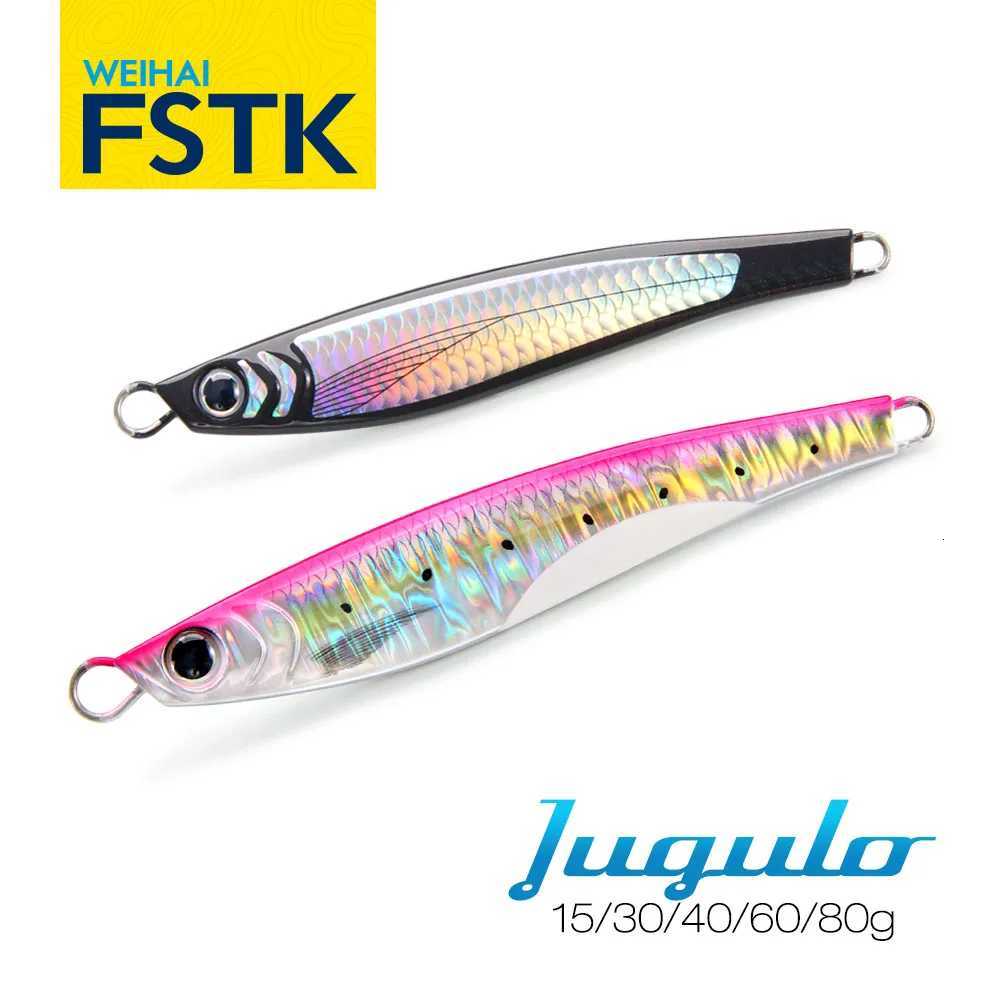 FSTK Sea Bass Lure Jugulou Casting Jig 15g30g40g60g80g Tuna Long Casting Lures Spinning Artificial Bait Spoon Saltwater Fishing Z250717