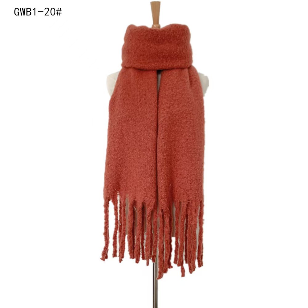 VVCC autumn and winter new thick tassel circle sand solid color scarf ladies thick men's shawl