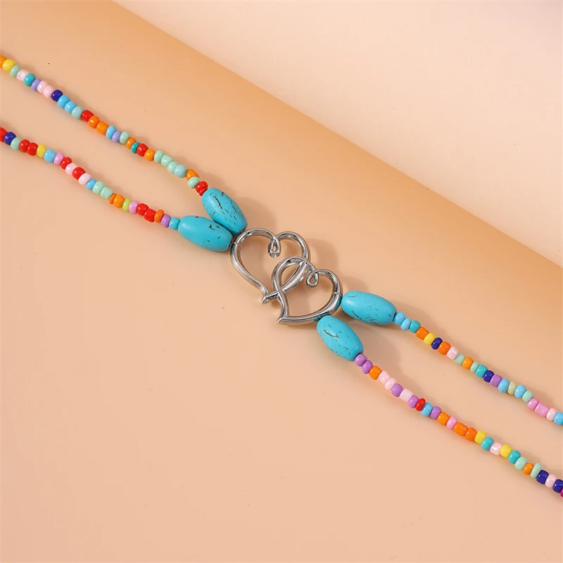 Bohemia Handmade Beads Waist Chain Love Heart Belly Chain for Women Summer Beach Bikini Sexy Body Jewelry Accessories 250716