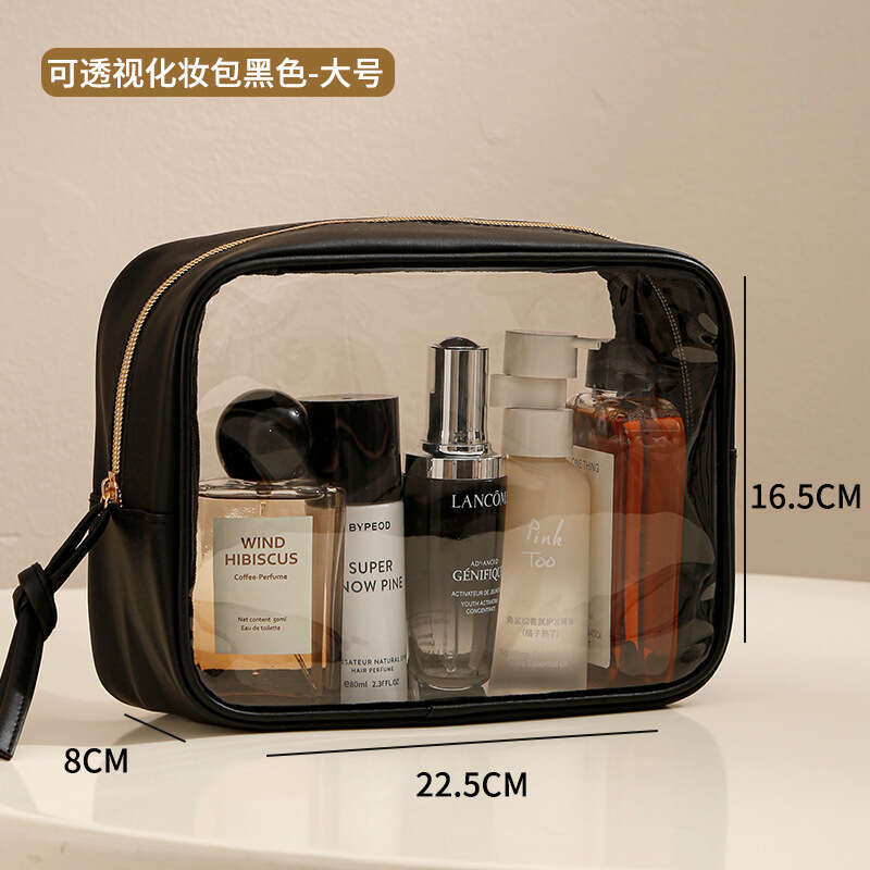 Outdoor Travel Makeup Large Capacity Waterproof PVC Cosmetic Organizer Portable Handheld Toiletry Bag