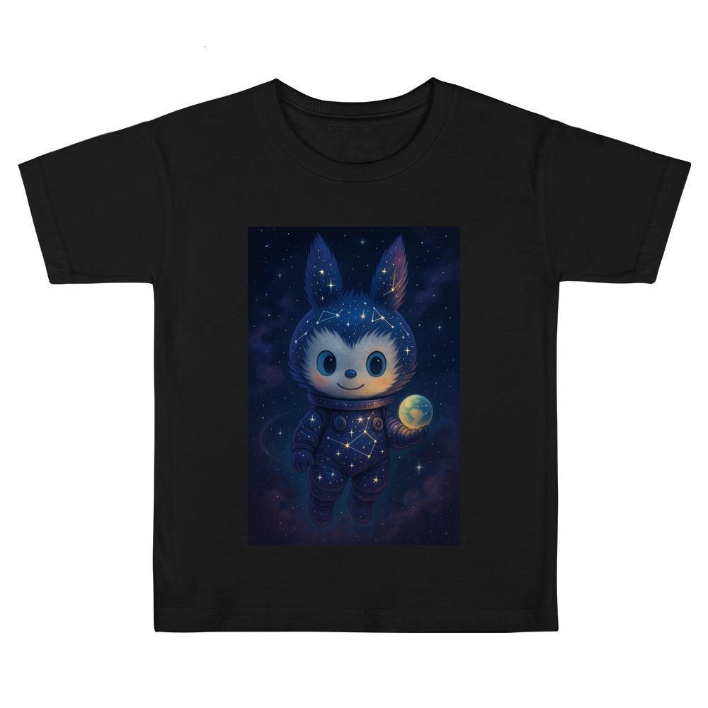 ddmywed Boy and girl Children's T-shirt T-shirt with an image of cat wearing a space suit