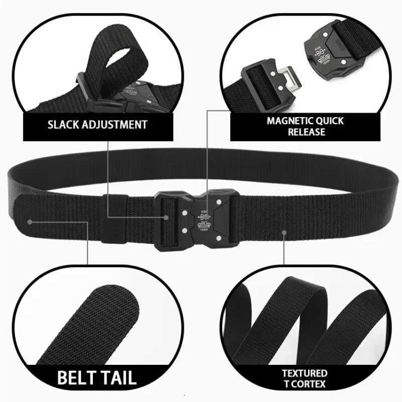 2PC Tactical Waist Belt - Durable Automatic Buckle Perfect for Outdoor Adventures Unisex Accessories for Men and Women W250717