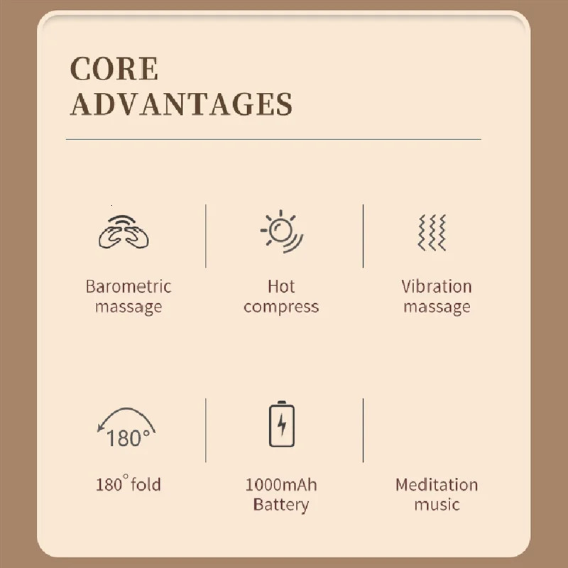 ABMK Electric Head Massager Vibration Compress Air Bag Massage Relieve Headache Bluetooth Music Relax Durable Blue 250716