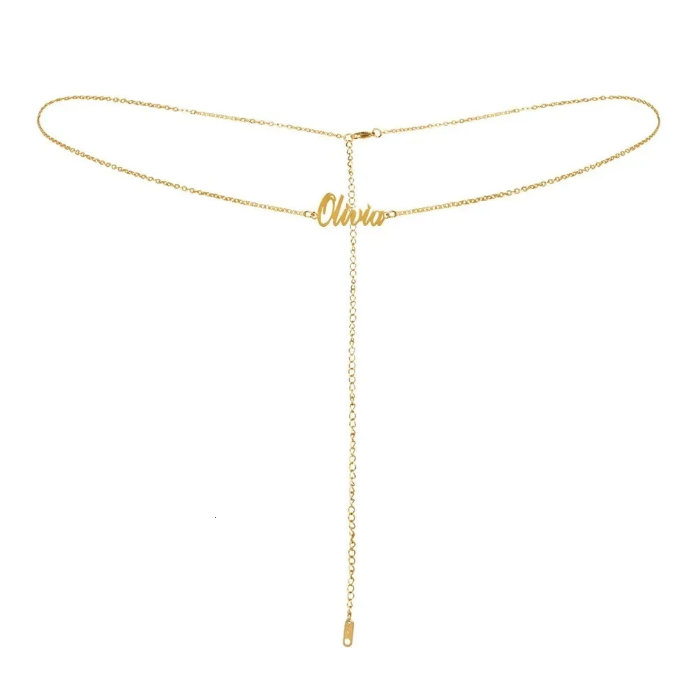 Customized Womens Stainless Steel Name Waist Chain Belly Chain Sexy Waist Circumference Sexy Personality Body Chain Jewelry 250716