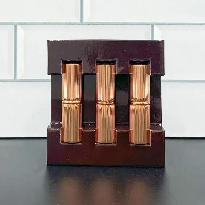 Makeup Lipstick Set 1.5g*3 ICONIC MINI LIP TRIO KIT THREE MINIS LIPSTICK CHARMS 3color Walk Of Shame Pilowtalk Supermodel Rouge Matte Lipsticks Lips C
