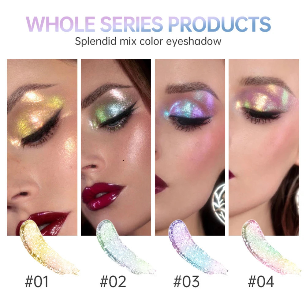 Chameleon Holographic Shimmering Eyeshadow Stick Long-Lasting 3-In-1 Eye Cheek Lip Highlighter Waterproof Smooth Texture 250712