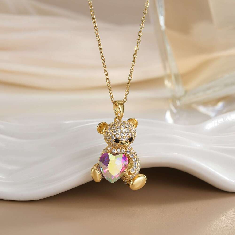 Titanium Steel Non-Fading Necklace For Women, High-End Bear Fashion, Light Versatile Jewelry, Collarbone Chain, Yiwu 5Cf