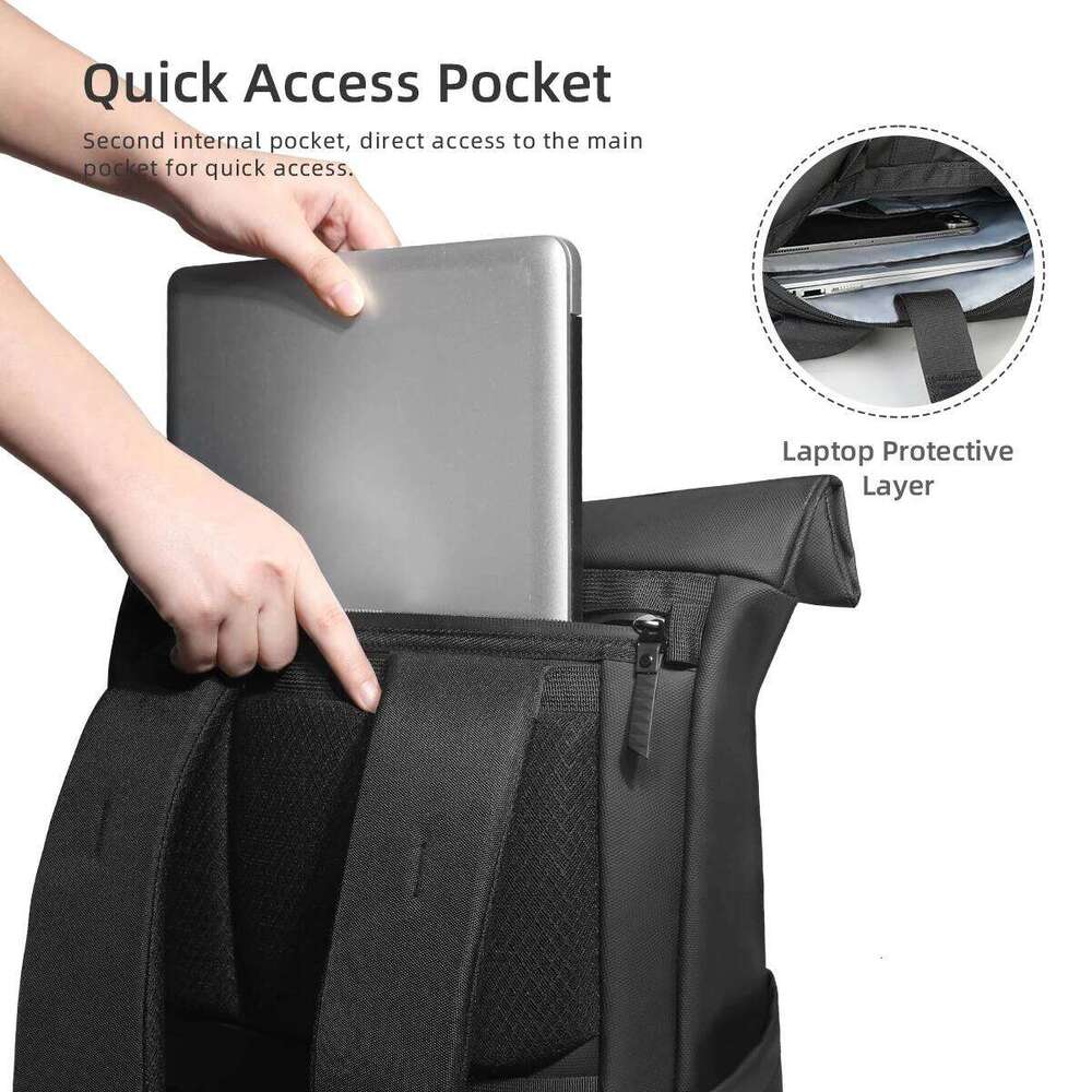 Heroic Knight Rolltop Laptop Expandable Water Resistant Compartment Work Men s Stylish Casual Travel Backpack