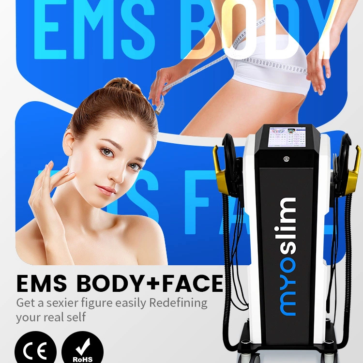 6500W HIEMT RF MYOSILM 2 In 1 High Intensity Vibration Pulse Electromagnetic Body Shaping Muscle Growth Fat Burning Face Lifting