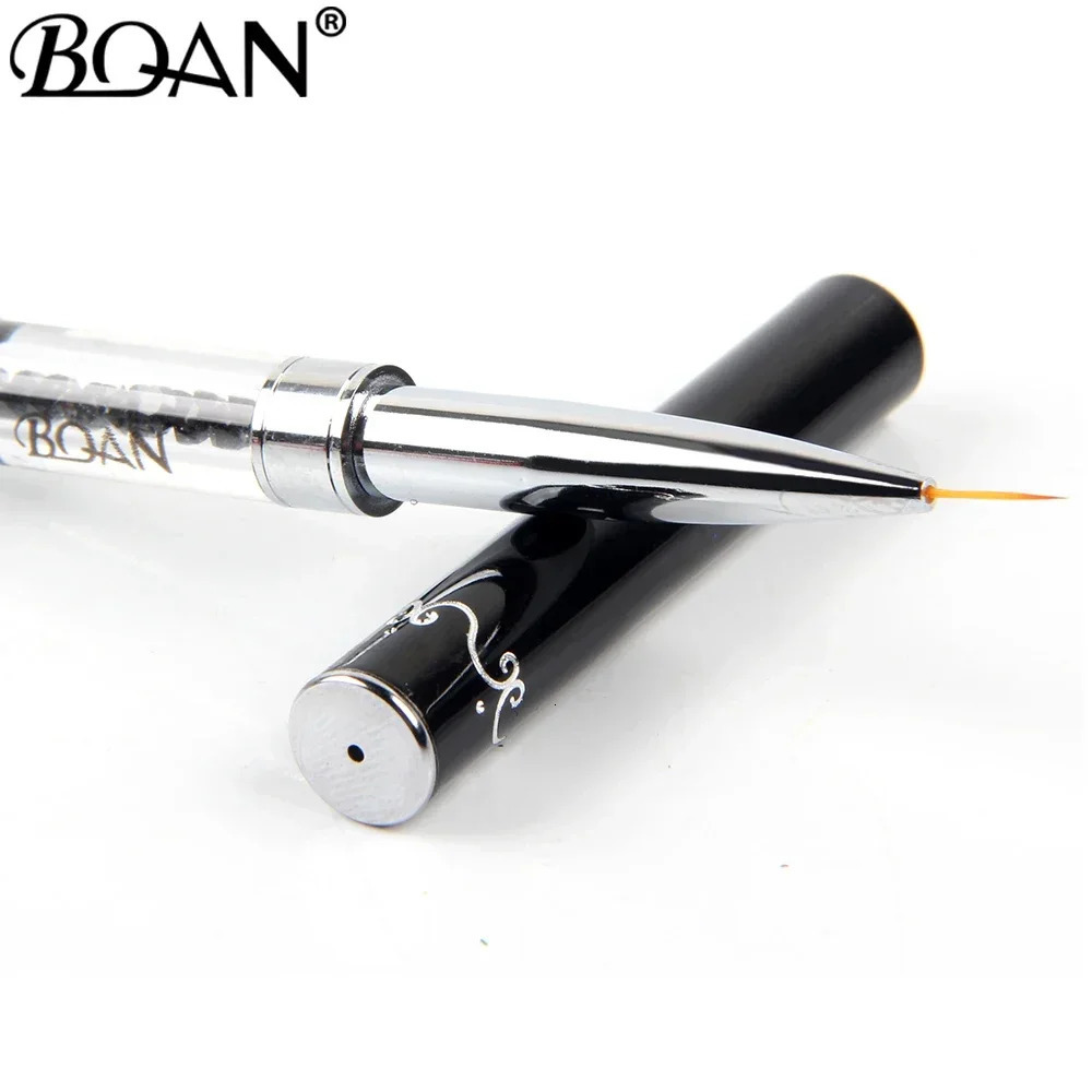 BQAN Black Double Head Crystal Handle 9mm 11mm Drawing Brush Liner Brush Painting Pen Gel Polish Crystal Nail Art Manicure Tools 250716