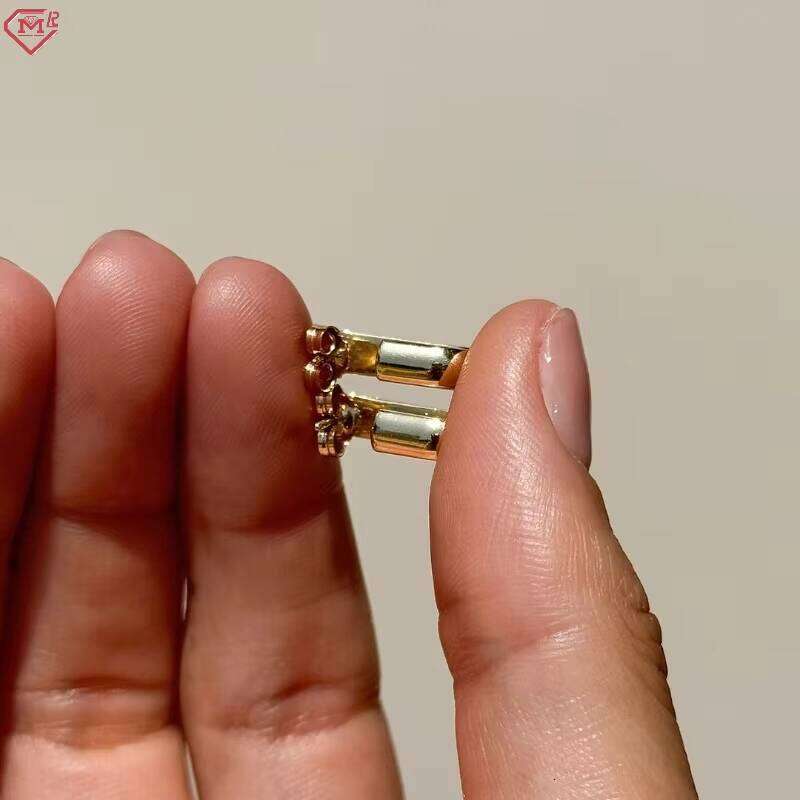 DEF-VVS Lab Grown Dia Eternity Wedding Earrings 14mm 10K White Gold Hoop Stud for Women