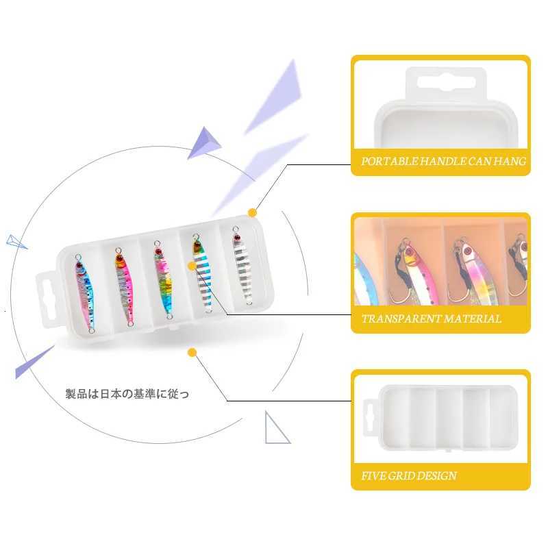 Magic Works Metal Jig Lure Box Perch Baits Lures For Fishing 5G 8G 12G 18G 30G Artificial Bait Kit Sea Fishing Jigs Sets Tackle Z250717