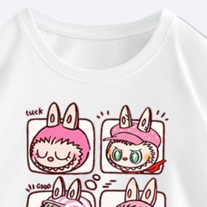 LaBuBu T-shirt for boys and girls, short-sleeved top disney designer clothing soft and comfortable with pattern print design T-shirt summer clothes Li