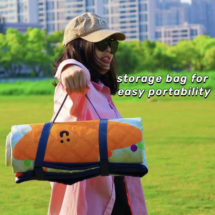 Outdoor moisture-proof mat, thickened picnic mat, camping outdoor waterproof lawn tent, portable floor mat, outdoor beach canvas Rainbow Stars