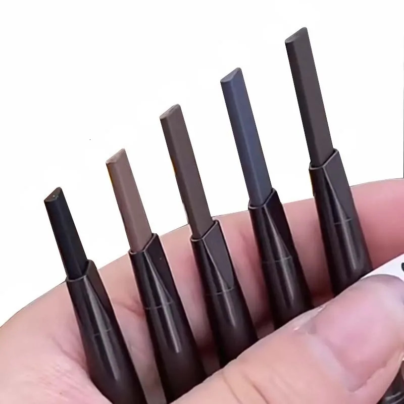 4 Color Waterproof Matte Eyebrow Pen Makeup Double Head Long Lasting Brown Non-Smudged Eye Brow Pencil Tint with Brush Cosmetics 250712