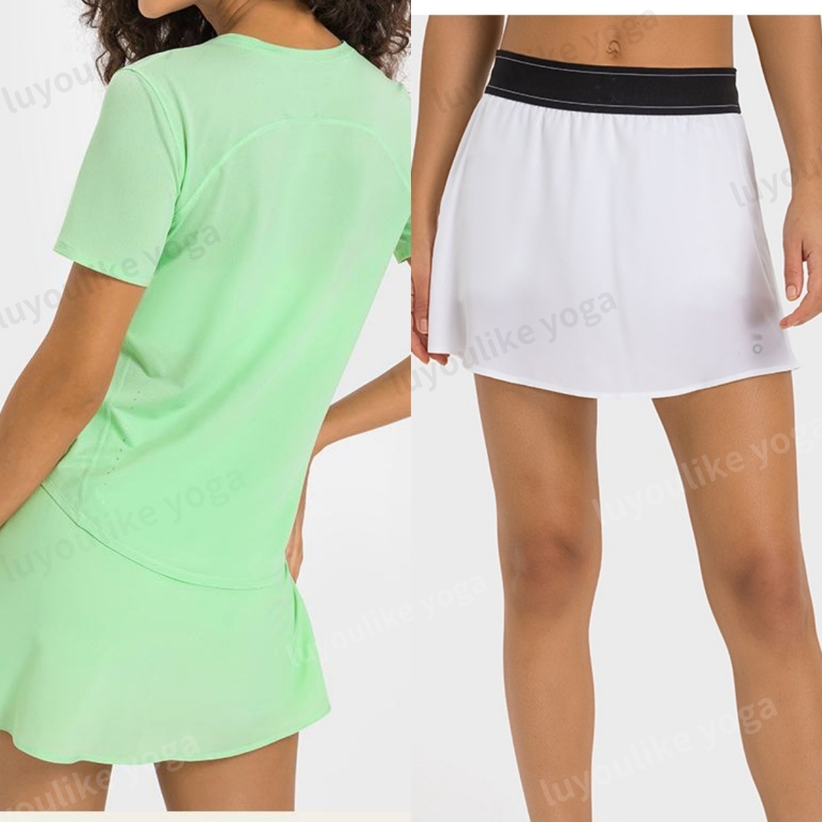 O13 Women Yoga Skirt Comfortable Nude Anti Glare Tennis Skirt Quick Dry Breathable Fitness Skirt Loose Casual Sports Skirt