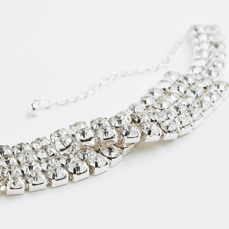 Stonefans Fashion Rhinestone Twisted Chain Choker Necklace for Women Statement Multi Layer Necklace Collar Crystal Jewelry 250716