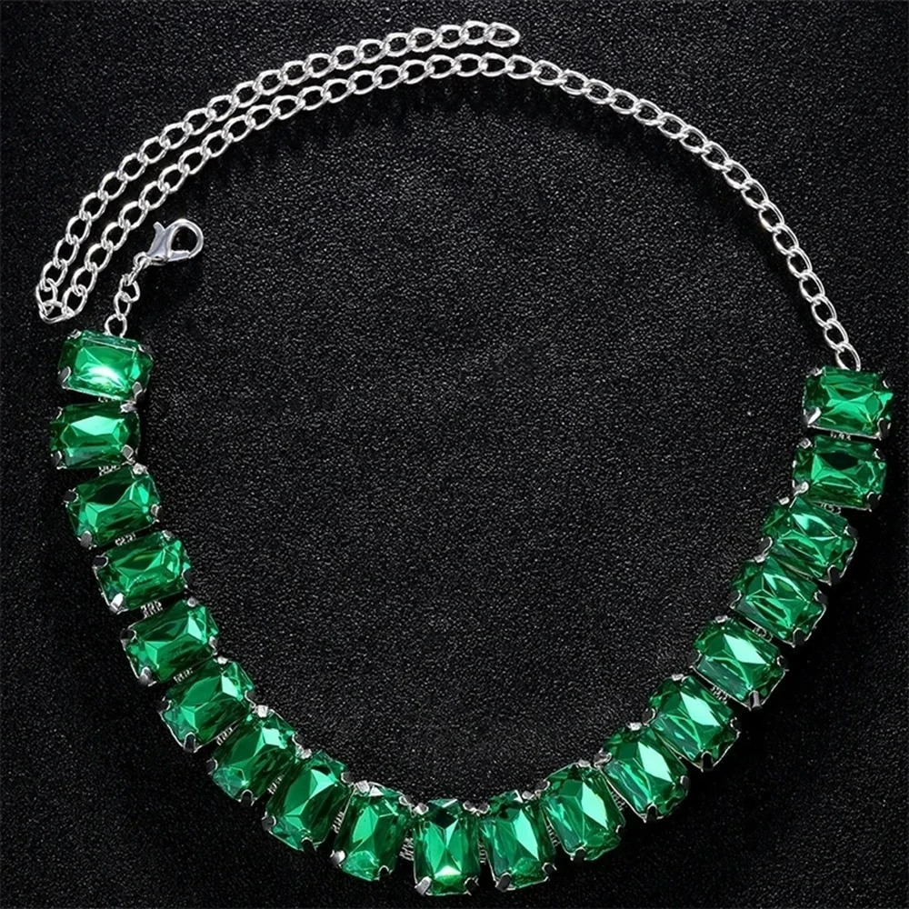 Stonefans Geometric Crystal Choker Necklace High Quality Sparkle Collar Accessories Statement Jewelry Y2k for Women Gift 250716