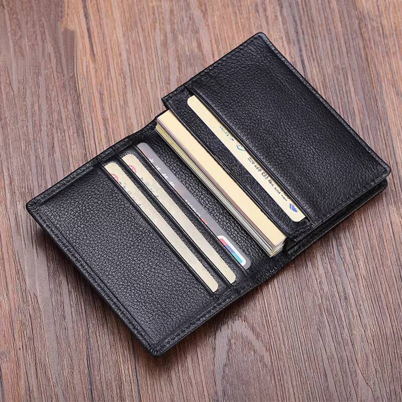 Luxury Fashion Genuine Leather Wallets men credit holders women cardID male organizer Business card holder ddmynov