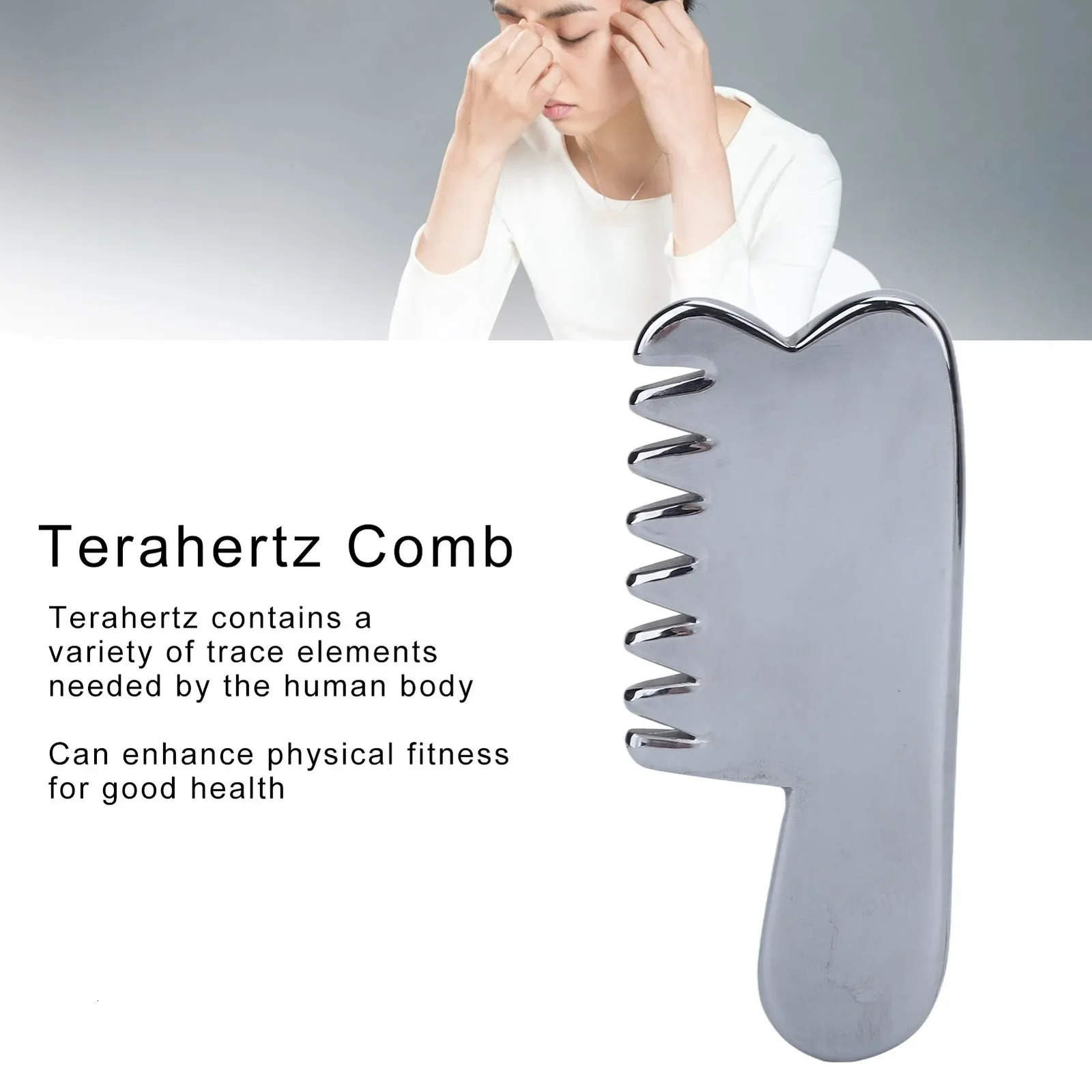 Comb Natural Energy Stone Terahertz Massage Lightweight Portable Shaving V Face Beauty Comb 250716