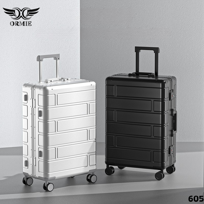 Durable Aluminum Alloy Luggage: Silent Universal Wheels & Pull Rod - Compact Boarding Case for Leisure and Business