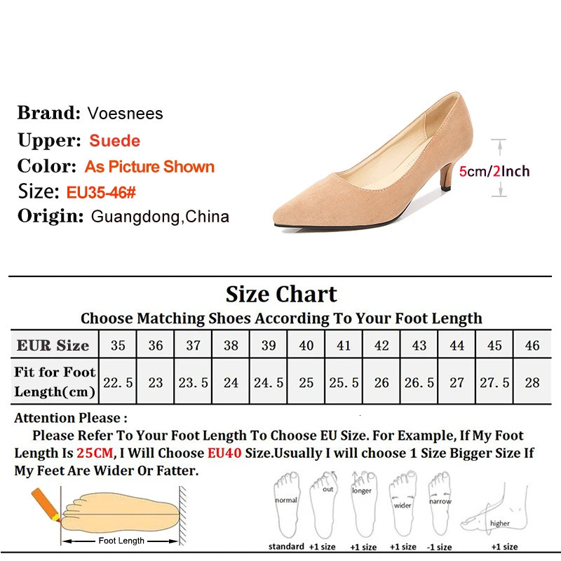 Women Suede Single Shoes 5CM Fashion Pointed Toe Slip-On High Heels Spring Autumn Shallow Mouth Stiletto Pumps Large Size 45 250703