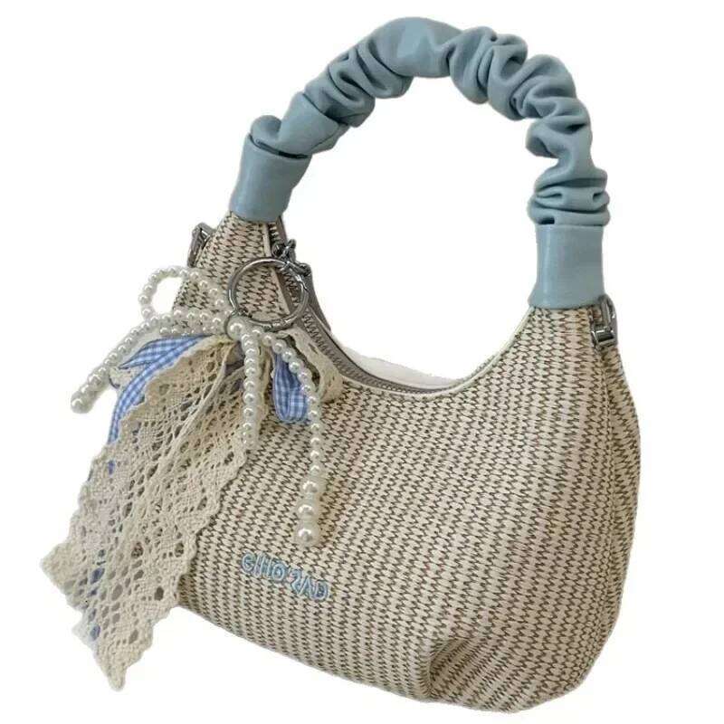 2025 Women's Unique Color-Blocking Chain Strap Crossbody Tote Handbag - Summer Versatile Elegant Small Compact Purse