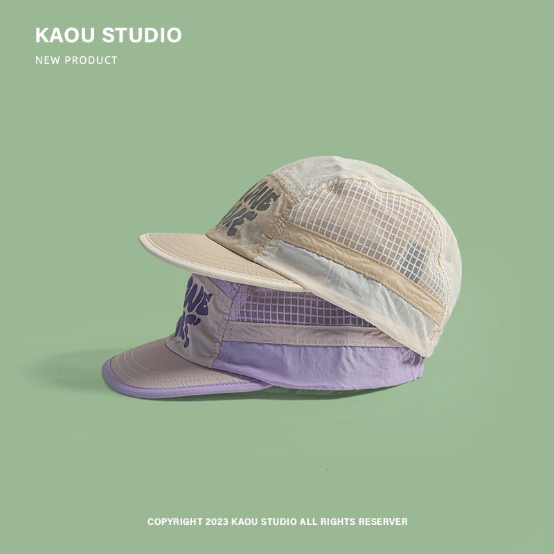 Spring Summer Outdoor Breathable Quick-drying Baseball Cap for Men and Women Lightweight Soft Brim Retro 5-panel Camping Hat 250712