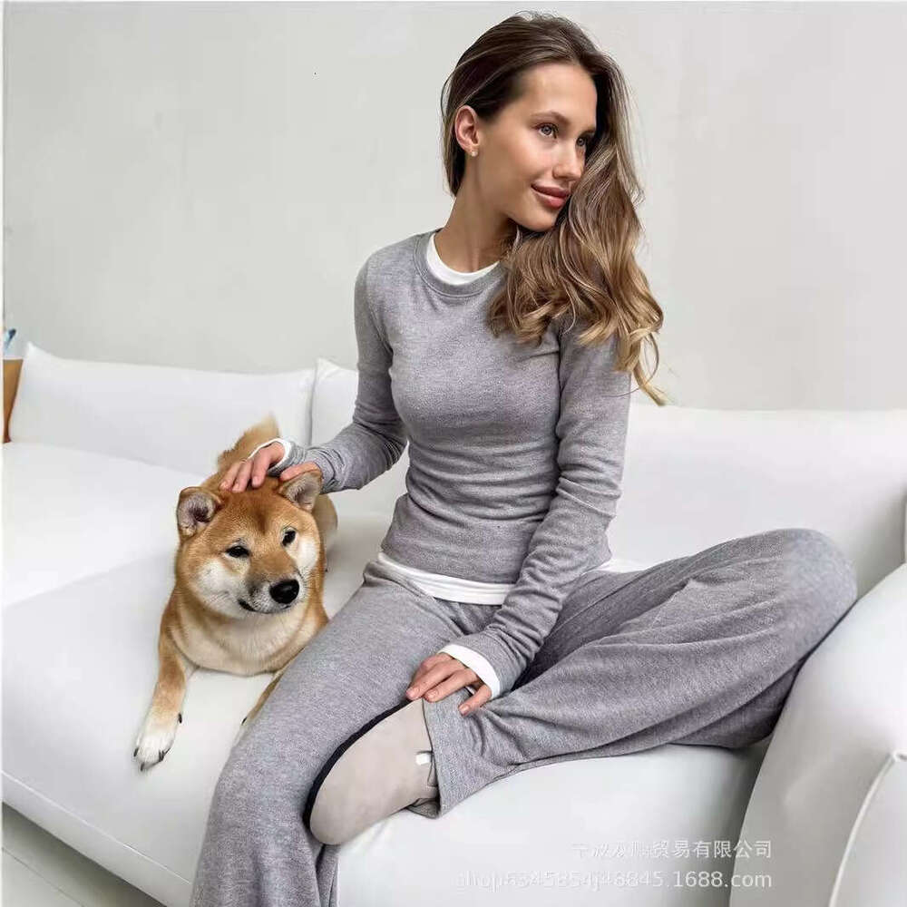 New Modal Knitted Long Sleeve Women's Slim Fit Basic Solid Color Base T-Shirt B5