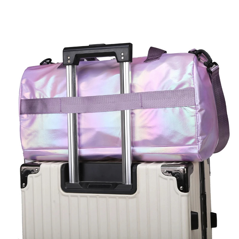 Large Capacity WomenS Nylon Travel Duffel BagWeekender Gym Tote with Shoe Compartment Versatile Sports Fitness Carry-On 250714