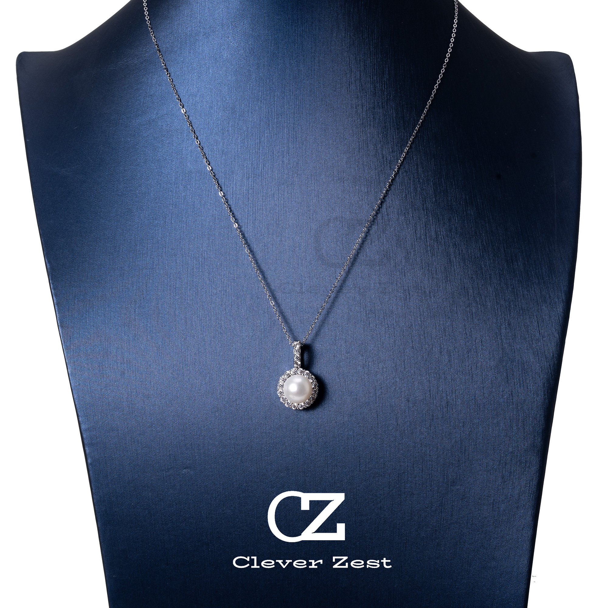 Natural Freshwater Pearls Freshwater Nucleated Double Layers Sparkling Zirconia Pendant Fashion Party Ladies Gift