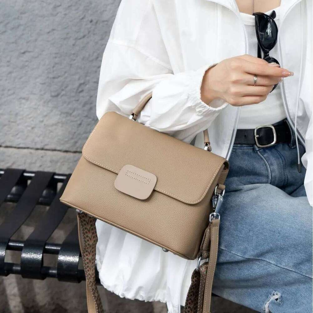 2025 Premium Textured Tote for Women - Genuine Leather Shoulder Purse, Versatile Crossbody Work Bag with Large Capacity